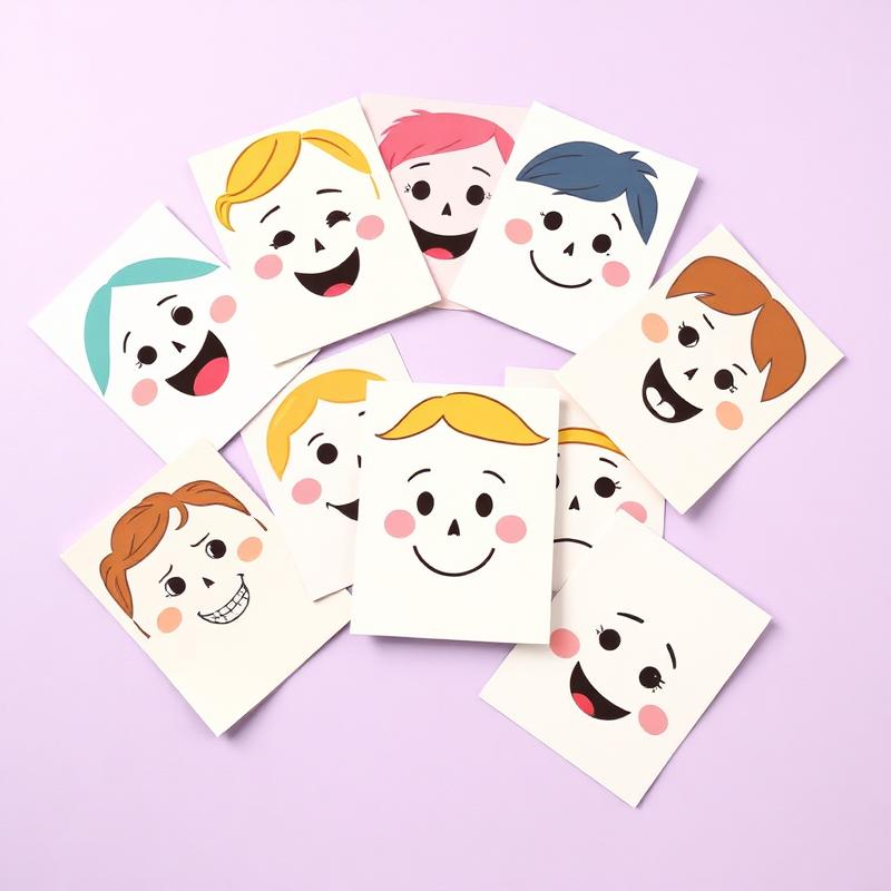 54 emotion cards spread out